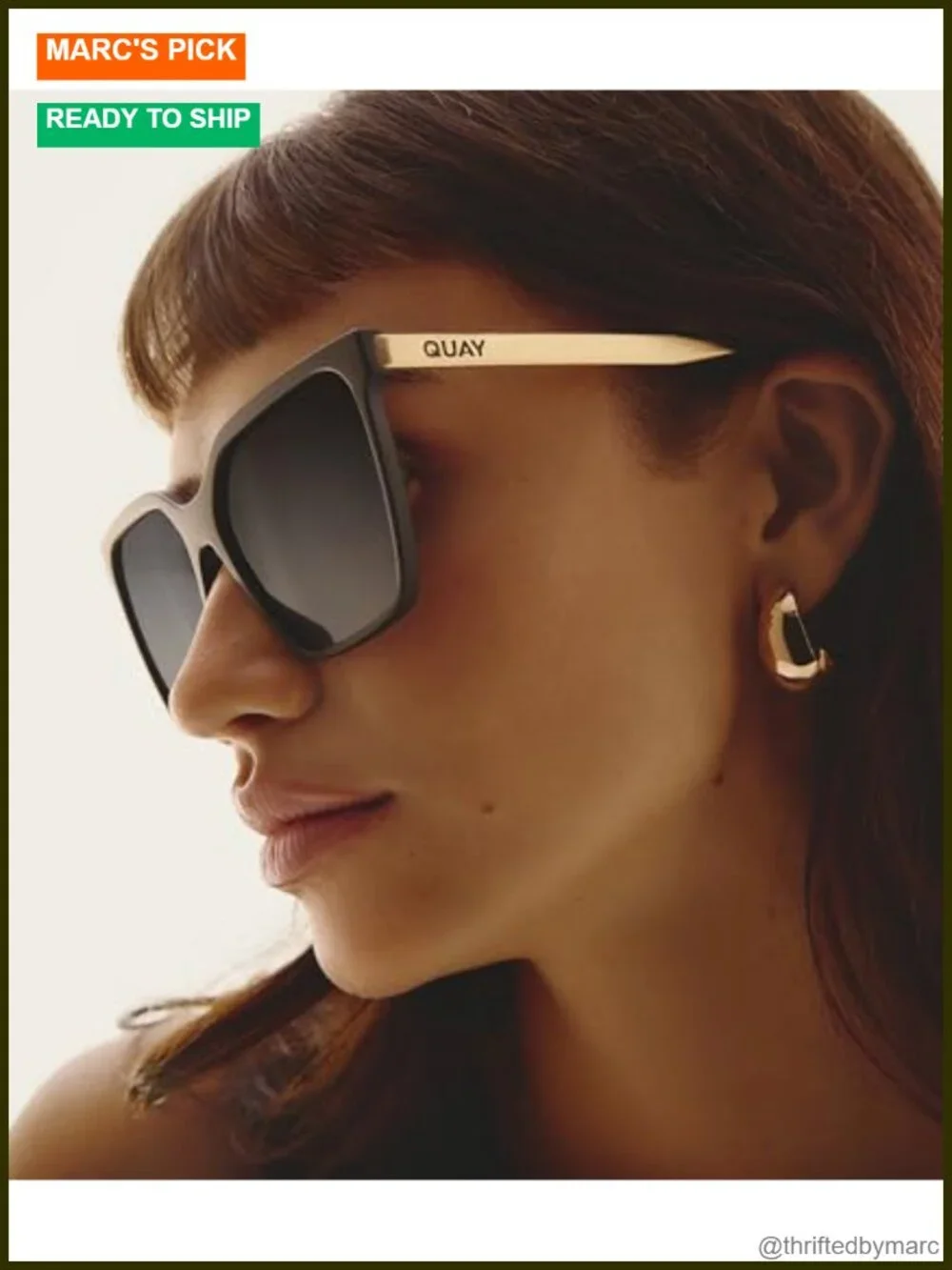 Oversized Square Sunglasses for Women Polarized UV400 Full Frame with Case